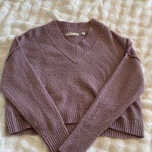 Uncharted Threads Dusty Purple V-Neck Sweater